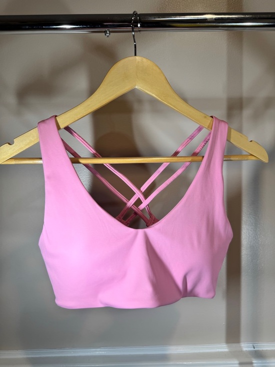 PHERO MOVEMENT Other - Pink Strappy Sports Bralette with Cross-Back Support